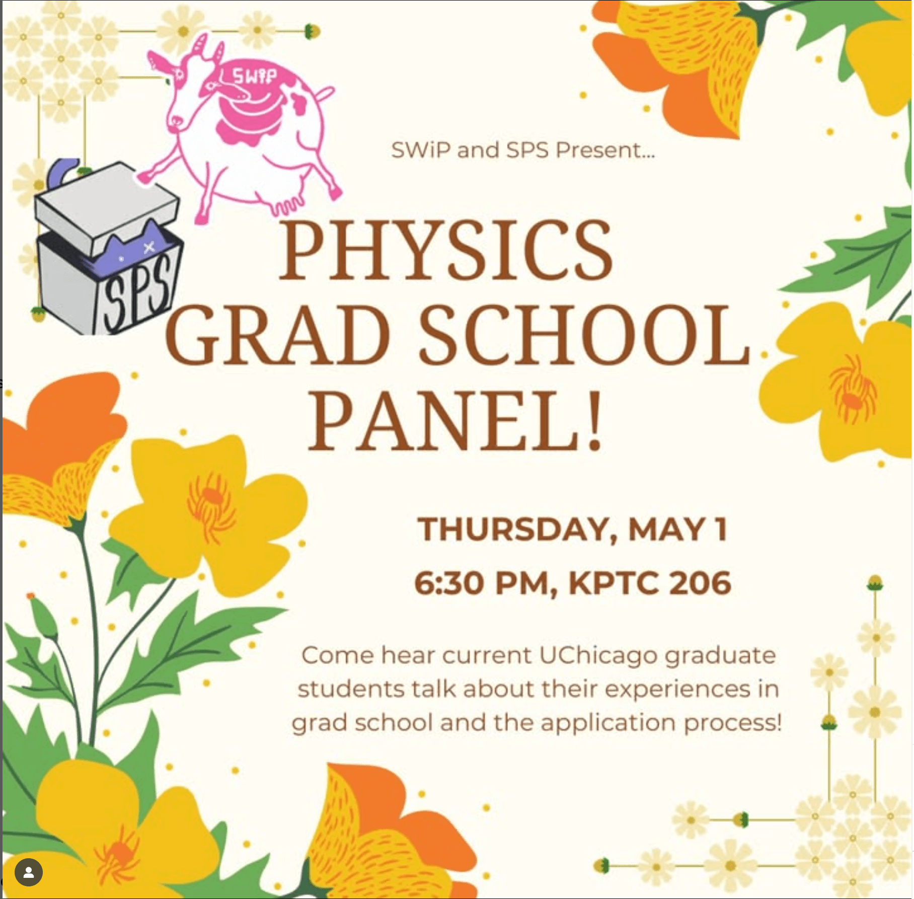 Poster for Physics Grad School Panel